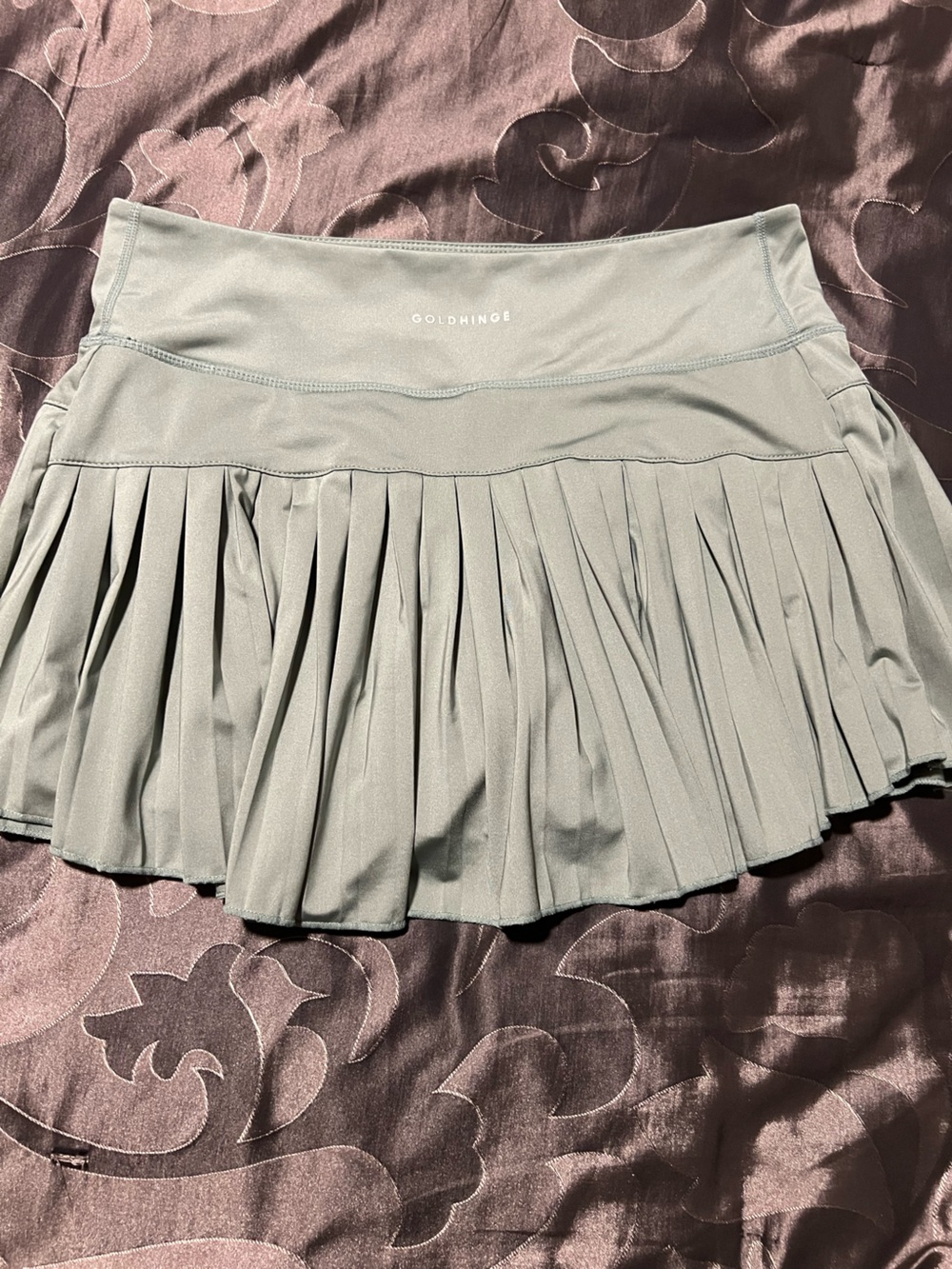 Gold Hinge Sea Green Pleated Athletic Performance Tennis Skort Skirt Women’s XL